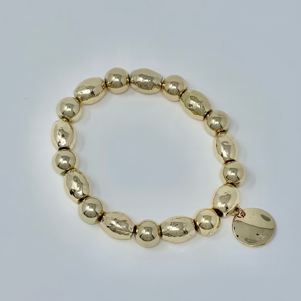 Chico’s Gold Tone Bead Stretch Bracelet